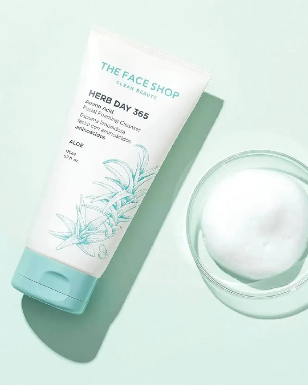 HERB DAY 365 AMINO ACID FOAMING CLEANSER ALOE