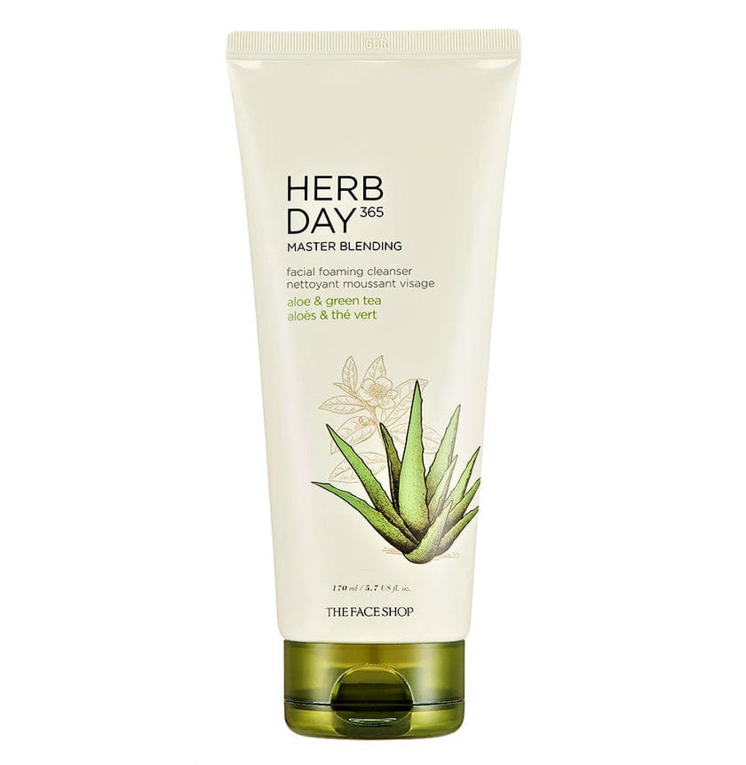 HERB DAY 365 MASTER BLENDING FOAMING CLEANSER ALOE VERA AND GREEN TEA-170ml