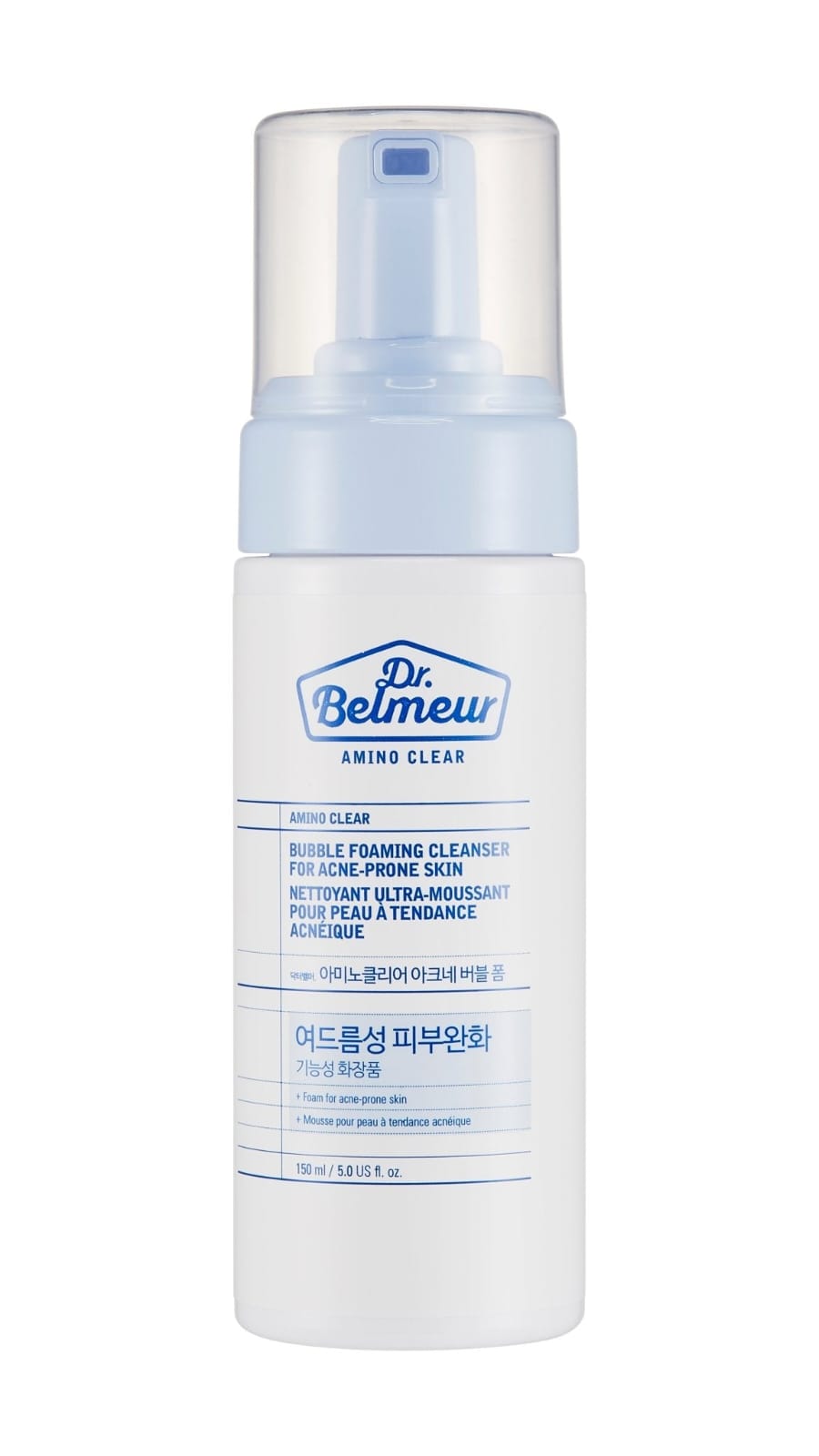 DR. BELMEUR AMINO CLEAR BUBBLE FOAM CLEANSER FOR ACNE-PRONE SKIN - 150ml